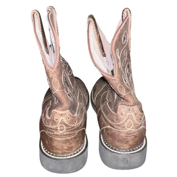 Justin Gypsy Western Cowboy Boots Size 10B Leather Upper embroidery - Picture 5 of 7